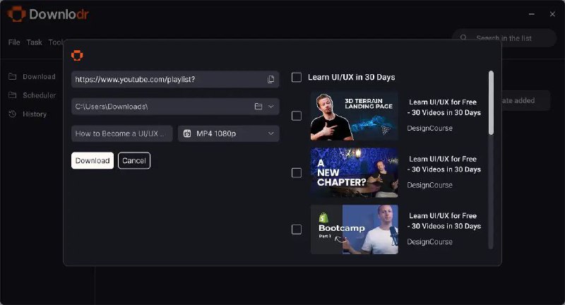 📥 Downlodr - 支持 1800+ 平台的视频下载工具▎软件平台