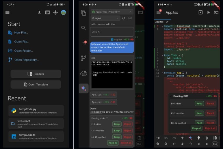 🍭 #代码编辑器 #Android开发 #开发工具🏵 Roxum IDE - Android移动端集成开发环境🍥 简介
