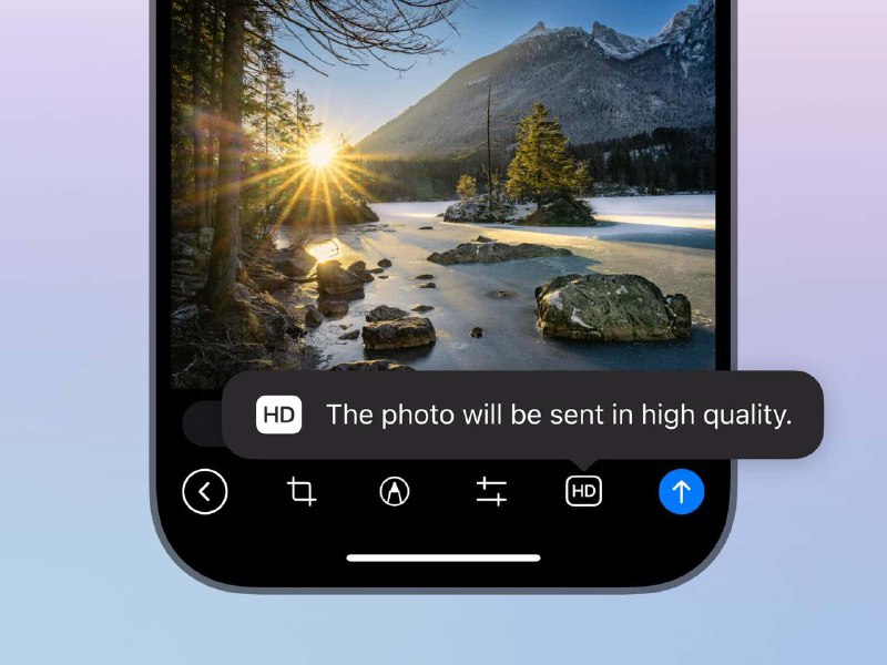 Higher Quality Photos. Photos can now be sent in even higher detail – with 4 times the pixels.Since 2014, you can also send photos uncompressed in their full resolution.June Features 1 • 2 • 3 • 4 • More