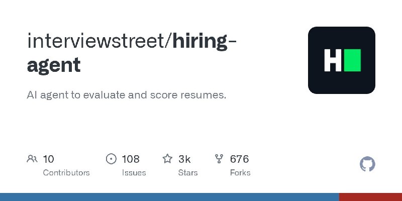 🍭 #自动化招聘 #简历分析 #人才评估🏵 Hiring-agent - 自动化简历解析与人才评估🍥 简介