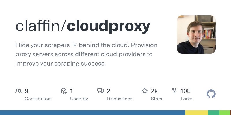 🍭 #网络爬虫 #IP代理 #数据采集🏵 Cloudproxy - 云端代理IP池管理工具🍥 简介