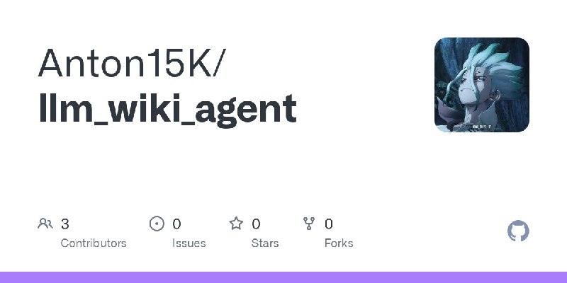 🍭 #AI工具 #知识管理 #文档自动化🏵 llm_wiki_agent - 将源材料转为Obsidian维基系统🍥 简介