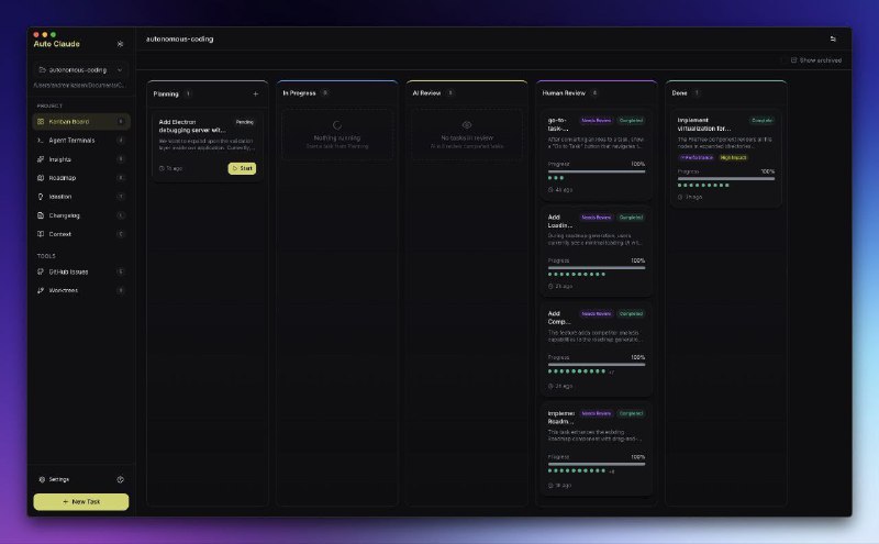 🍭 #AI代理 #软件开发🏵 Auto-Claude - 自主多代理软件开发🍥 简介