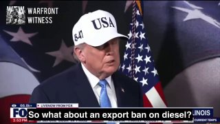 ️🇺🇸 ארה"ב הנשיא טראמפ אישר כי הוא שוקל איסור ייצוא סולר ל-90 יום: