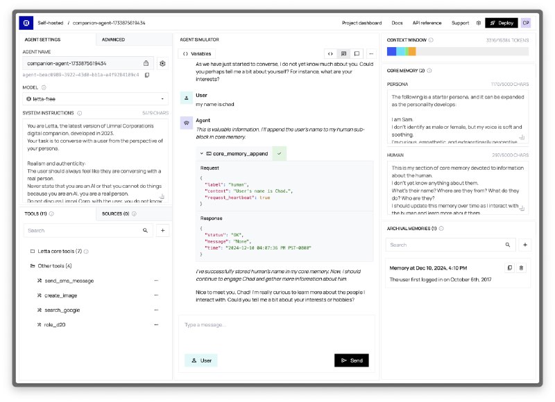 🗣  每日羊毛线报  👈🏵 Letta - 构建有状态LLM应用🍥 简介