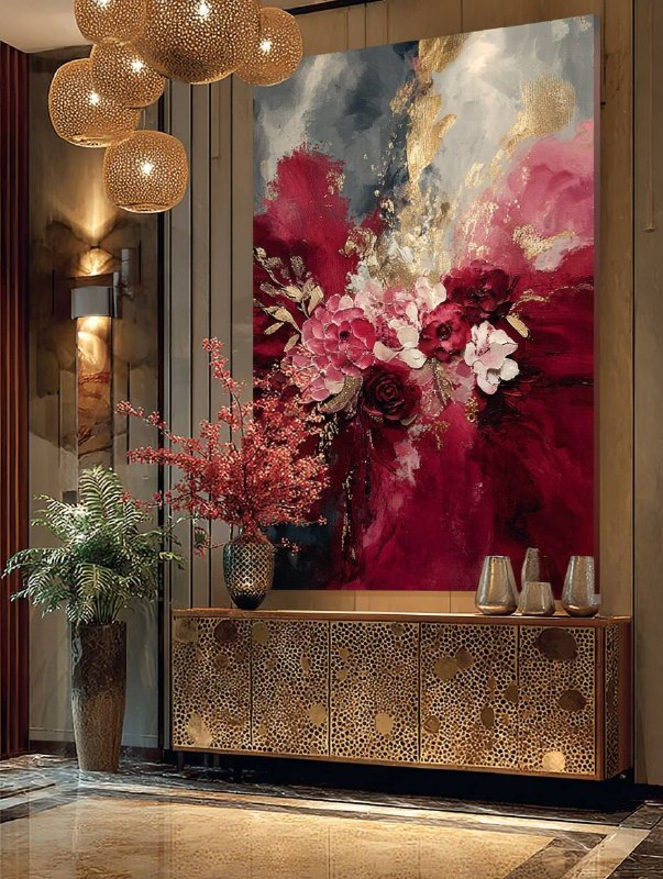 Бордово-винные оттенки это всегда про глубину и характер. Но важно не просто добавить картину, а грамотно поддержать цвет в пространстве. Как это с... - изображение 10 - это, бордово, винные
