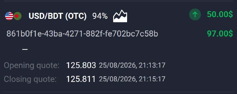 🔥AVIATOR CHANNEL🔥: 📊 USD/BDT (OTC) 🕘 2 MINUTES 💵 Use 50 from balance ➡️ CLICK HERE AND REGISTER✅ TRADE CLOSED IN PROFIT!💵 BALANCE: $127,30👉