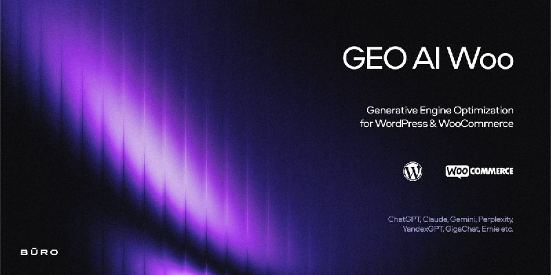 🍭 #AI工具 #SEO优化🏵 GEO-AI-Woo - AI优化WP/WC搜索🍥 简介