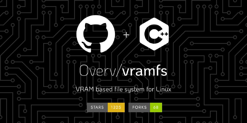 🗣  每日羊毛线报  👈🏵  vramfs - 基于显存的文件系统🍥 简介
