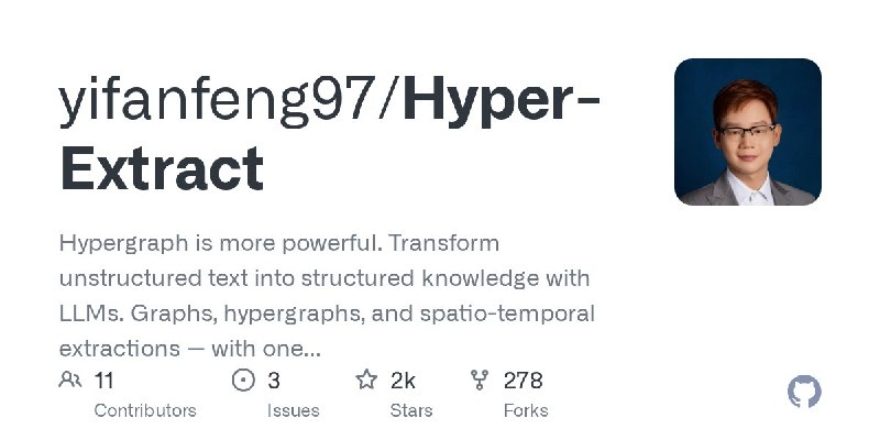 🍭 #人工智能 #知识管理 #数据提取🏵 Hyper-Extract - AI驱动的非结构化文档分析工具🍥 简介