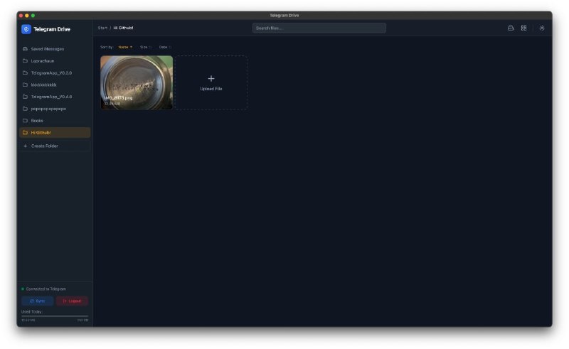 🍭 #桌面应用 #云存储工具 #开源软件🏵 Telegram Drive - Telegram无限安全云存储🍥 简介
