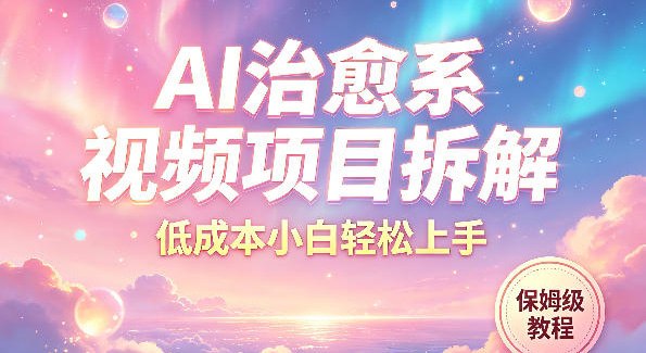 📌 #短视频 ✍️ 《AI治愈系视频项目拆解 低成本小白轻松上手 保姆级教程》📖 项目介绍