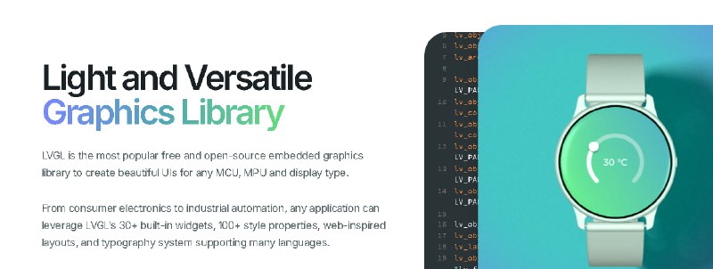 🗣  每日羊毛线报  👈🏵  LVGL - 嵌入式GUI库🍥 简介
