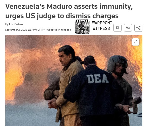 ️🇺🇸🇻🇪 רויטרס: נשיא ונצואלה לשעבר ניקולס מדורו דחק בשופט אמריקאי לבטל את ההאשמות של סחר בסמים נגדו, בטענ…