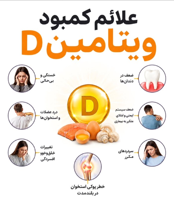 توییتی: علائم کمبود ویتامین D⚠️#دانستنی@Tweety_offical