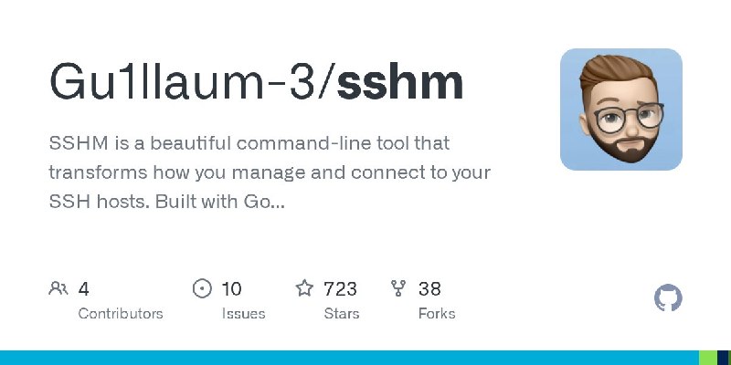 🍭 #SSH #CLI #工具🏵 SSHM - SSH主机连接管理工具🍥 简介
