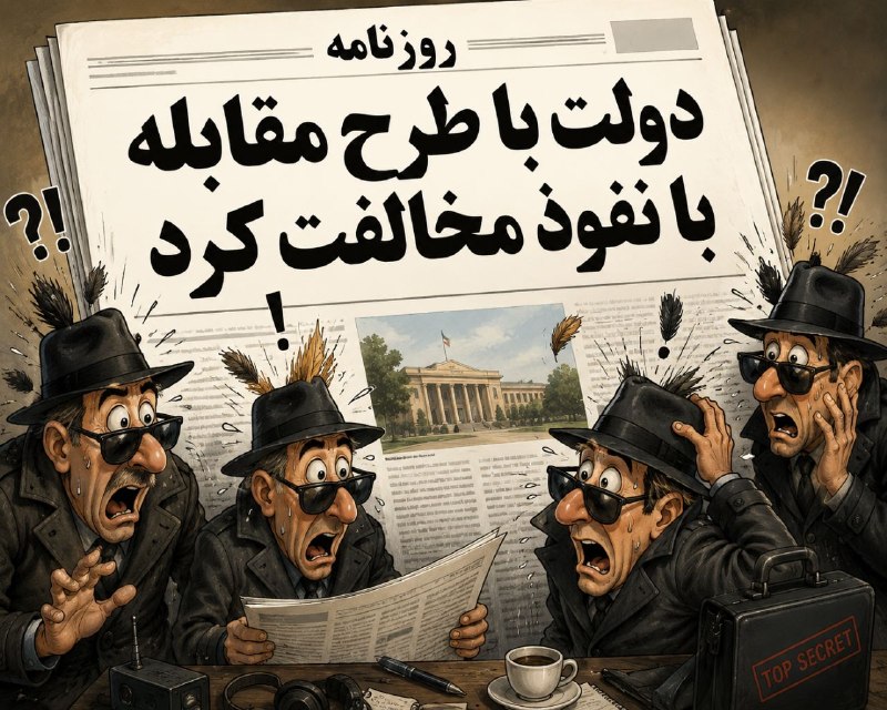 🇮🇷خیانت خواص: دولت پزشکیان با طرح مقابله با نفوذ مخالفت کرد! #کاریکاتور_هوشنگی شماره ۱۵۷ #خیانت_خواصپشم ریزان نفوذیها!!وقتی نفوذیها