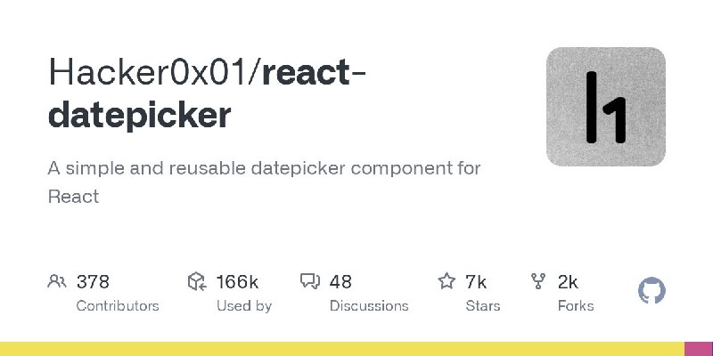 🍭 #前端开发 #日期选择器🏵 React Datepicker - React日期选择组件🍥 简介