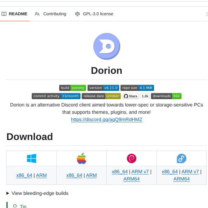 🍭 #Discord #客户端🏵 Dorion - Discord替代客户端🍥 简介