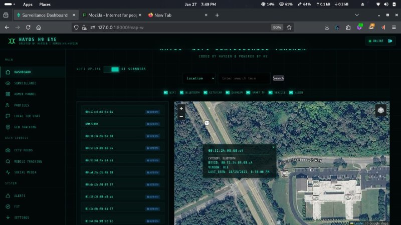 🍭 #OSINT #无线网络 #安全监测🏵 WireTapper - 无线环境实时侦测分析工具🍥 简介
