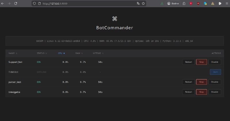 🍭 #Python #机器人管理🏵 BotCommander - Python机器人管理面板🍥 简介