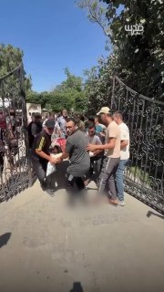 סצינות המתעדות חלק מהטבח הישראלי הנורא נגד המשטרה בעזה