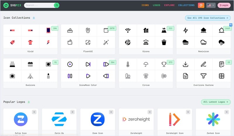 🗣  赚钱项目  👈🏵  #程序 |  SVGmix - 免费的SVG图标和品牌标志🍥 简介