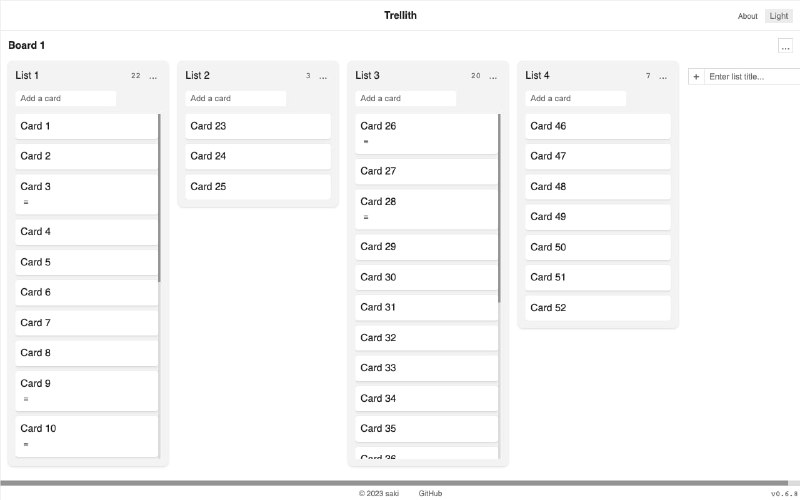 🗣  赚钱项目  |  助力我们  👈🏵  #程序 |  Trellith - 个人项目管理工具🍥 简介