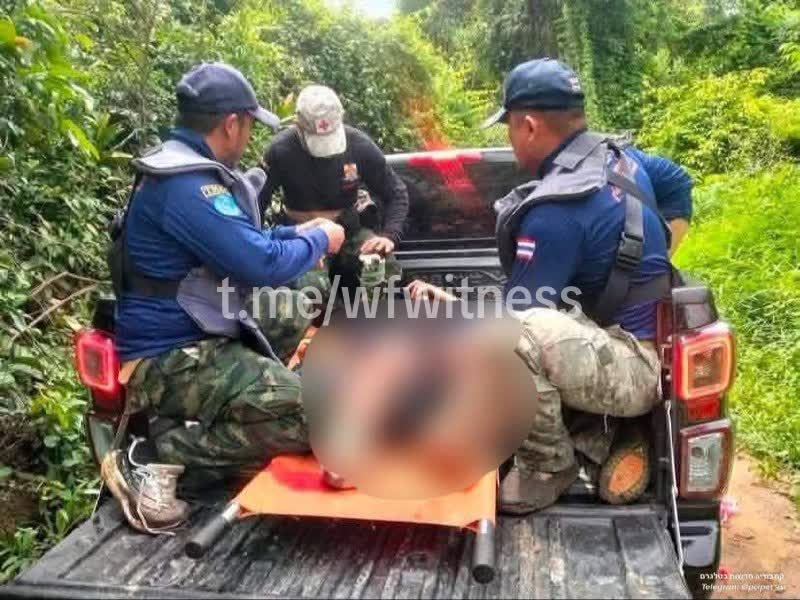 ️🇹🇭 חייל תאילנדי איבד רגל לאחר שדרך על מוקש בעת שירות ליד צ'ונג אן מא, מחוז אובון ראצ'אתאני, ביום שני, כש…
