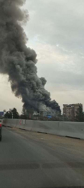 שריפה גדולה בכביש קראג'"