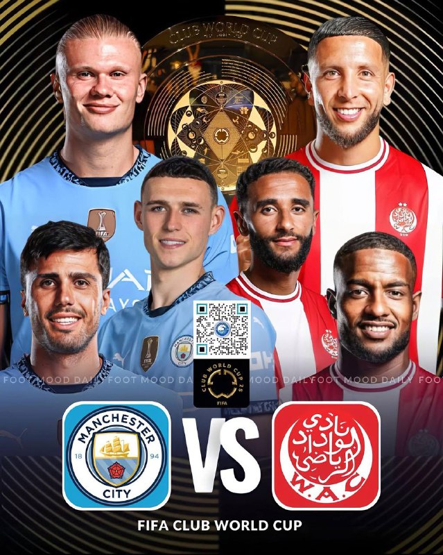 Manchester City 🆚 Wydad Casablanca🗓️ Wednesday, 18 June, 2025⏰ GMT - 16:00 | BST - 17:00 🏆 FIFA Club World Cup Grp. G - Round 1🏟️ Lincoln Financial Field, Philadelphia, Pennsylvania, USA
