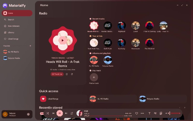 🍭 #桌面端应用 #音乐播放器 #MaterialDesign🏵 Materialfy - 基于Rust与Qt开发的Spotify客户端🍥 简介