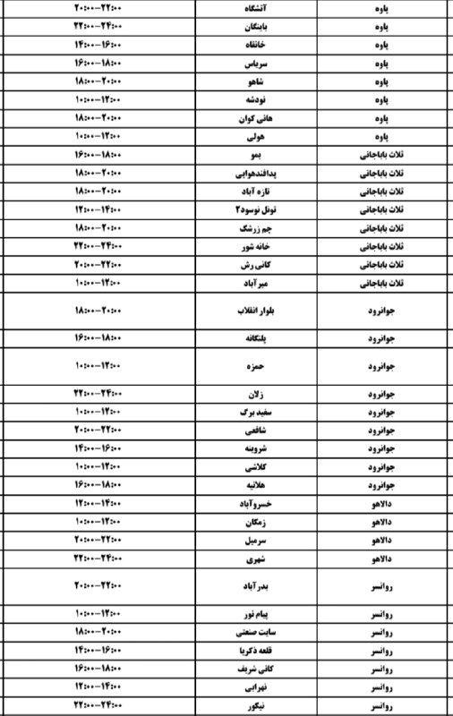 کلاغ اورامانات: #اطلاعیه/ زمانبندی قطع برق در شهرستان های اورامانات فردا #شنبه 7 شهریورماه ۱۴۰۵● جهت دسترسی زودتر به اطلاعیه‌های قطعی بر