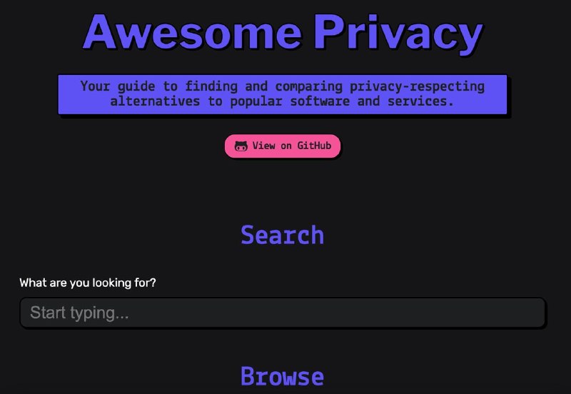 🍭 #隐私安全 #开源资源🏵 Awesome Privacy - 隐私保护工具合集🍥 简介