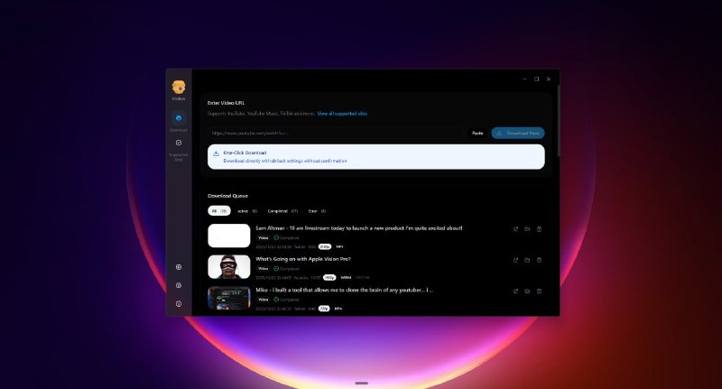 🍭 #视频下载 #开源工具🏵 VidBee - 开源视频下载，支持千站🍥 简介