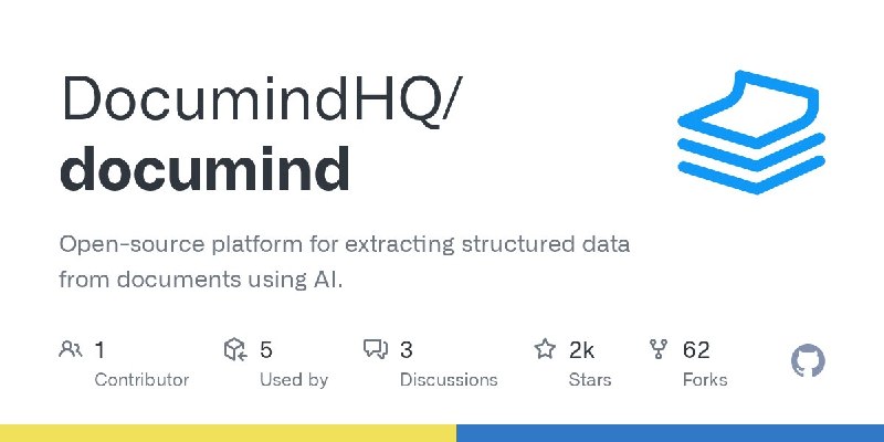 🍭 #AI工具 #文档处理 #PDF解析🏵 Documind - AI驱动的PDF结构化数据提取工具🍥 简介