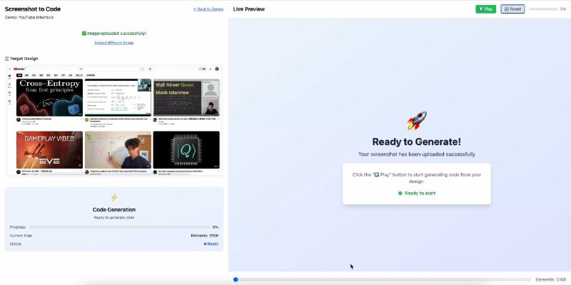 🍭 #AI工具 #代码生成🏵 ScreenCoder - 智能UI代码生成🍥 简介