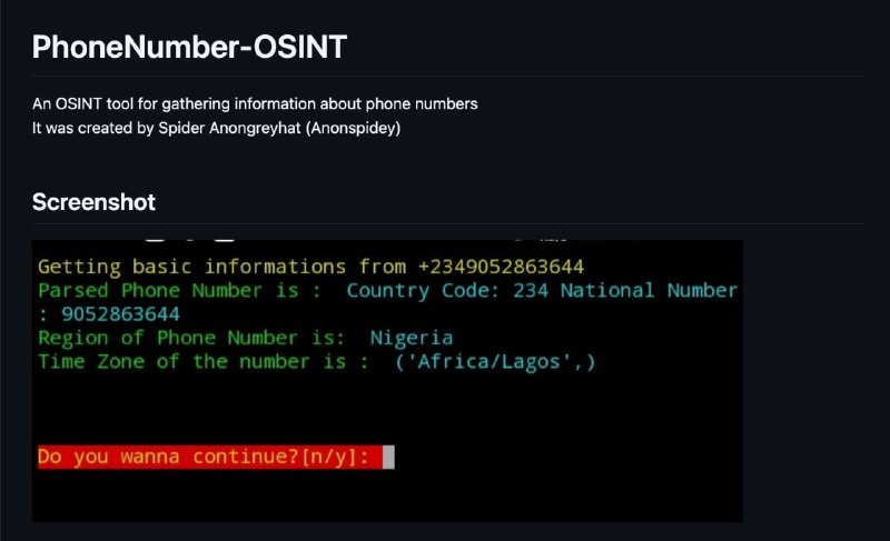 🍭 #开源工具 #信息搜集 #OSINT🏵 PhoneNumber-OSINT - 电话号码开源情报搜集工具🍥 简介