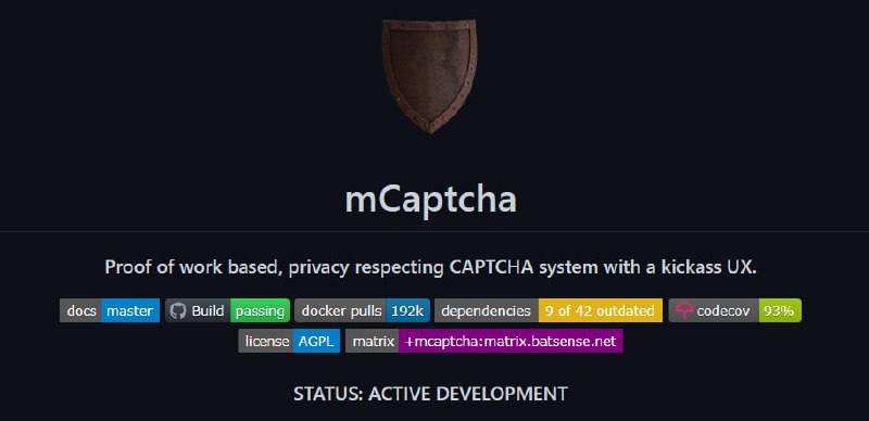 #mCaptcha #开源 #验证码 #隐私 🎈 #程序 |  mCaptcha - 开源验证码系统🎯  简介