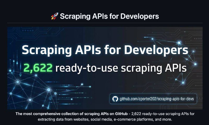 🍭 #API工具 #数据抓取🏵 Scraping-apis-for-devs - API数据采集与开发🍥 简介
