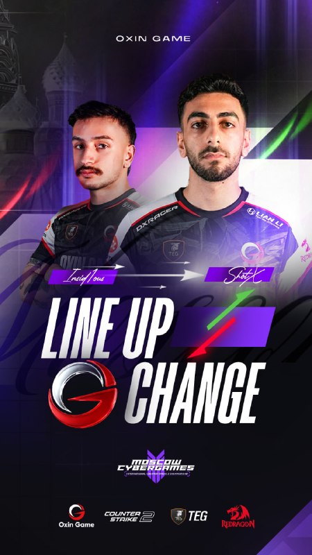 OxinGame: تغییر در ترکیب | LineUp Change 🤝ترکیب اکسین گیم برای حضور در Cyber Games 2026 – Europe Open Qualifier 4 با یک تغییر موقت