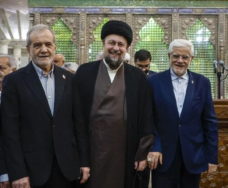 برای ایران: سخنان امروز آیتالله خمینی و رئیسجمهور در صداوسیما سانسور شدکلمات «تفاهم» و «صلح» در سخنان پزشکیان و سید حسن خمینی در خ