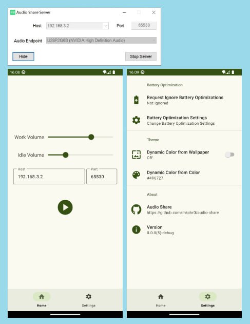 🍭 #音频工具 #网络传输 #跨平台🏵 Audio Share - 电脑音频流转手机🍥 简介