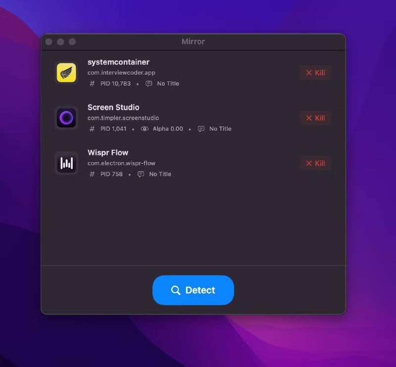 🍭 #macOS工具 #安全防护🏵 Mirror - macOS防伪层检测🍥 简介