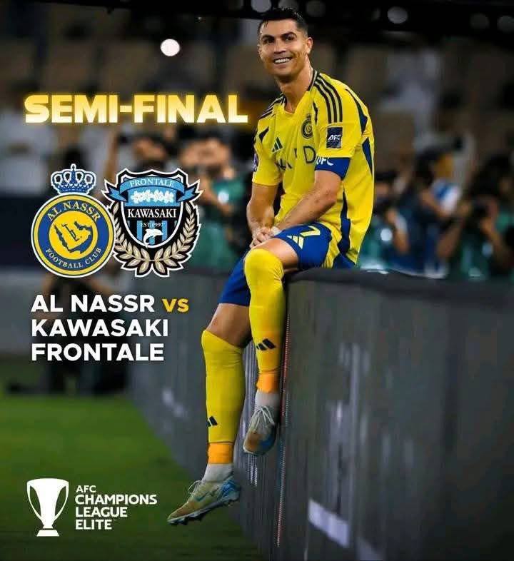 Kawasaki 🆚 Al Nassr🗓️ Wednesday, 30 April, 2025⏰ GMT - 16:30 PM🏆 AFC Champions League Elite - Semi-final🏟️ Fujitsu Stadium, Kawasaki, Japan