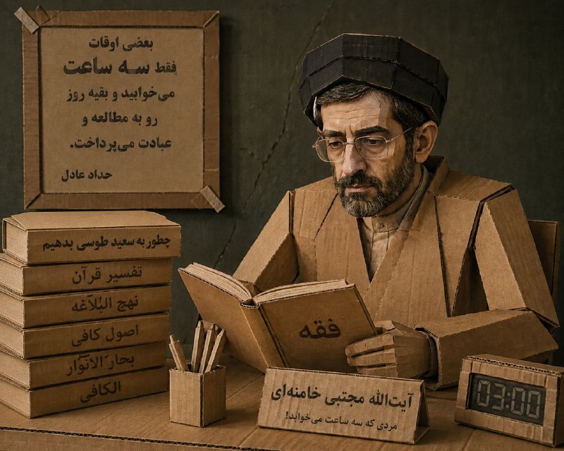 اتحاد ملی ایران | اخبار جنگ: 🔴 حداد عادل : آلت الله مجتبی خامنهای بعضی اوقات فقط سه ساعت می خوابید و بقیه روز رو به مطالعه و عبادت می پرداخت.#اتحاد_