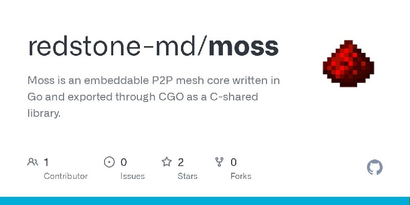 🍭 #P2P #Go语言🏵 Moss - 嵌入式P2P核心🍥 简介