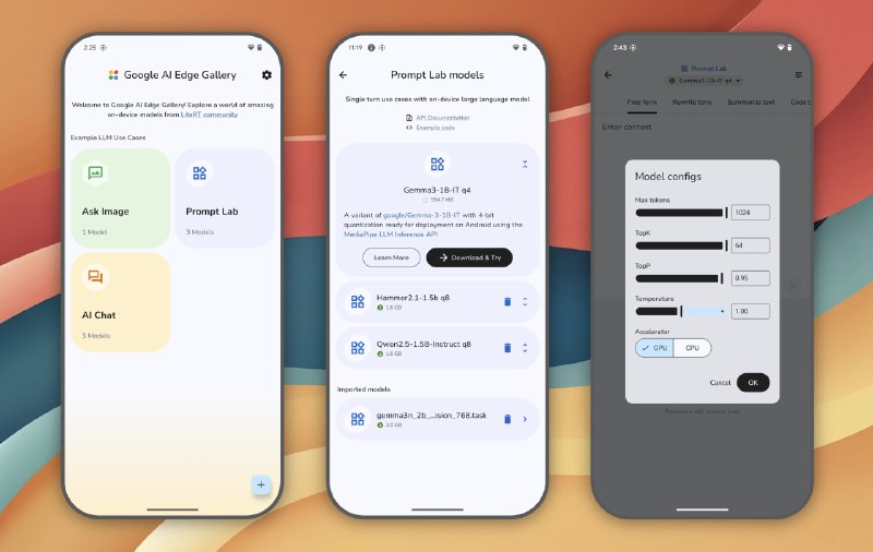 🗣  每日羊毛线报  👈🏵  Google AI Edge Gallery - 本地AI模型体验平台🍥 简介