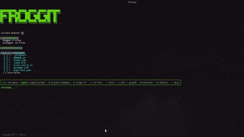 🍭 #Git #开发工具 #效率提升🏵 Froggit - 优化Git工作流的图形化终端工具🍥 简介