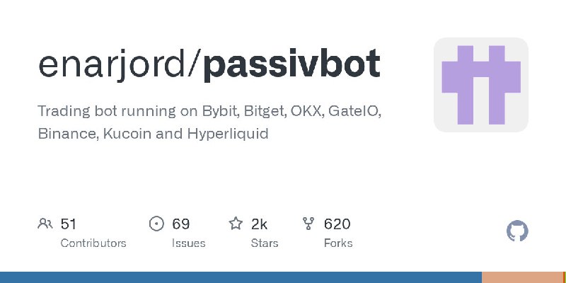 🍭 #量化交易 #交易机器人🏵 PassivBot - 自动化永续合约交易机器人🍥 简介